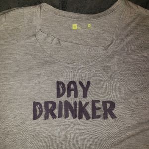 Day Drinker T Shirt cut out neckline